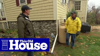 How to Drain Downspout Water Flow Away from a House  This Old House [upl. by Harri173]