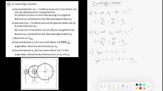 Zweistufiges Getriebe berechnen [upl. by Pat]