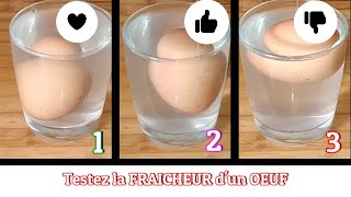 🥚Testez la FRAÎCHEUR dun oeuf [upl. by Wardieu]