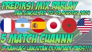 PREDIKSI BOLA MALAM INI  MIX PARLAY  SINGLE BET AKURAT MALAM INI 0203 AGUSTUS 2024 [upl. by Eveineg589]