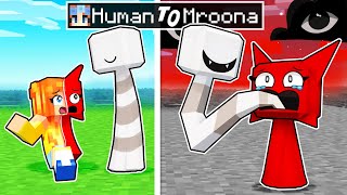 From HUMAN to MROONA in Minecraft [upl. by Clari616]