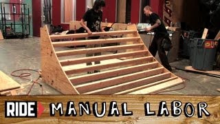 HowTo Build a Skatepark  Quarter Pipe Part 2 Studs and Framing  Manual Labor [upl. by Hebel]