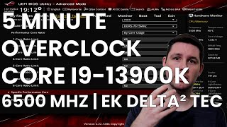 5 Minute Overclock Core i913900K Pcores to 6500 MHz [upl. by Vyky]