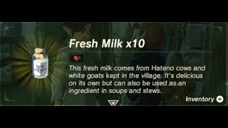 Fresh Milk  Merchant and Quest Location  Zelda BOTW [upl. by Tomas]