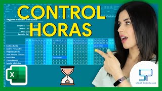 🕑 ➡ 🕥 Calcular HORAS TRABAJADAS en Excel ✅ Control de horas [upl. by Efinnej]