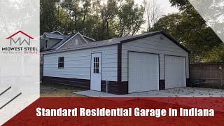 24 x 30 x 8 Metal Garage installed in Indiana [upl. by Eseela]