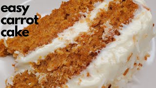 Easy Carrot Cake RecipeHOW TO MAKE MOIST CARROT CAKE  JERENES EATS [upl. by Midan474]