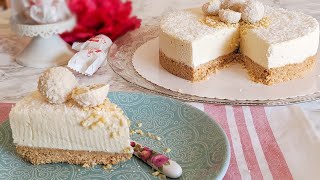 NoBake Raffaello Cheesecake  Cheesecake with Coconuts and Almonds [upl. by Chirlin862]