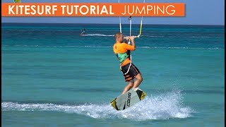 How to Kitesurf Jumping Part 1 small jumps medium jumps amp mistakes [upl. by Atteyek]