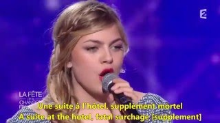 Jour 1  Louane  English amp French Lyrics Paroles Translation Music of France [upl. by Ailaham]