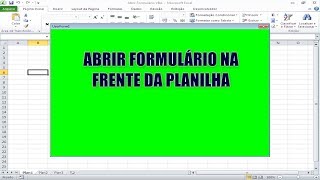 Abrir Formulário ao INICIAR Planilha Excel VBA via Códigos [upl. by Pearse]