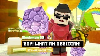 Boy What An Obsidian —— Blockman Go Bed Wars Full Animation [upl. by Annodas]