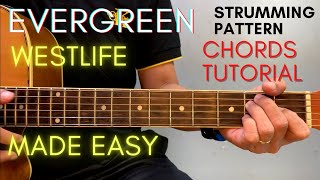 Westlife  Evergreen Chords Guitar Tutorial for Acoustic Cover [upl. by Anyehs]