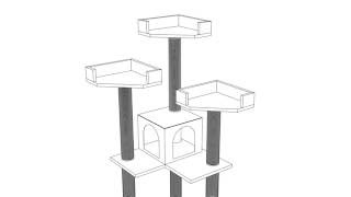 Cat Tree Assembly Instruction [upl. by Eerot67]