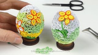 DIY  OEUF de Pâques 3D en Quilling  TUTO Complet [upl. by Horvitz584]