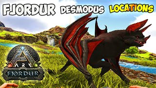 ARK Fjordur  BEST Desmodus Spawn LOCATIONS [upl. by Uolymme513]