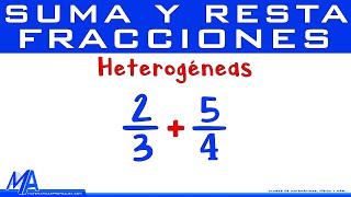 Suma y resta de fracciones heterogéneas  Denominadores diferentes [upl. by Alomeda]