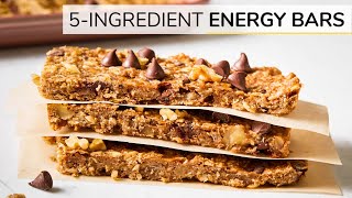 ENERGY BARS  easy healthy 5ingredient recipe [upl. by Arak926]