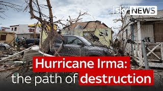 Hurricane Irma  the path of destruction [upl. by Akemad]