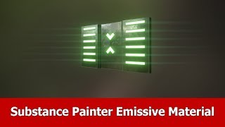 Substance Painter Beginner Tutorial  Emissive Materials [upl. by Nonrev]