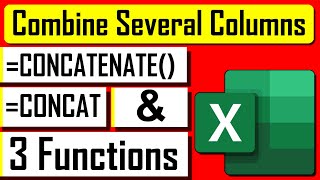 How to Use quotCONCATENATEquot quotCONCATquot And quotampquot Functions in Excel [upl. by Notterb]