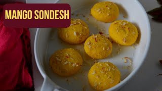 MANGO SANDESH  AAM SONDESH in Hindi  MANGO Paneer Fudge [upl. by Auberbach]