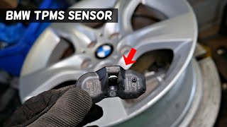 HOW TO REPLACE TPMS SENSOR ON BMW TPMS LIGHT BAD TPMS SENSOR REPLACEMENT [upl. by Roshelle]