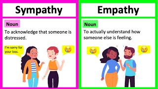 SYMPATHY vs EMPATHY 🤔  Whats the difference  Learn with examples [upl. by Eeruhs922]