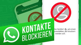 WhatsAppKontakte blockieren amp freigeben auf dem AndroidSmartphone [upl. by Kirstin770]