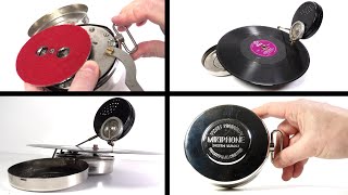 Mikiphoney  the FAKE 1920s Pocket windup Record Player [upl. by Dnama]