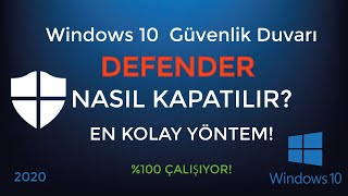 WINDOWS 10 DEFENDER NASIL KAPATILIR  WINDOWS DEFENDER KAPATMA  AÇMA 2024 [upl. by Onyx]