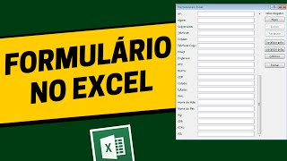 Criando Formulário de Cadastro no Excel  SEM VBA [upl. by Notluf]