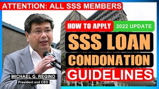 HOW TO APPLY SSS LOAN CONDONATION  GUIDELINES [upl. by Paulette]