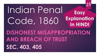 Misappropriation and Breach of Trust  Indian Penal Code [upl. by Acirrehs]