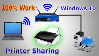 ✅🖨 How To Share A Printer On Network Wifi and LAN  Windows 1087 [upl. by Gable]