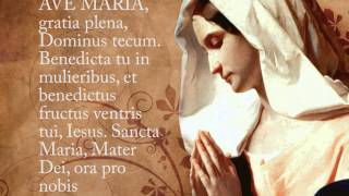 Ave Maria Hymn with Lyrics  Latin [upl. by Cookie]