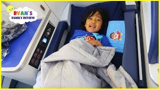 Ryans first Business Class Airplane Ride To Japan  Japan Hotel Tour [upl. by Ahcatan807]