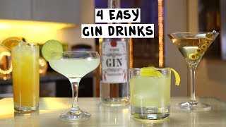 Four Easy Gin Drinks [upl. by Nyladam]