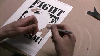 Stencil Tutorial Schablonen Graffiti selber machern [upl. by Danby630]