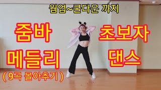 따라하면 살빠지는춤  줌바ZUMBA 다이어트댄스 메들리35분9곡 몰아추기  Choreo by 정혜진Jung Hye Jin [upl. by Razal]