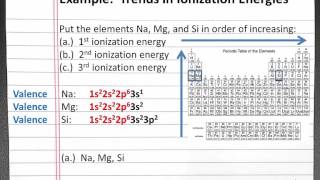 CHEMISTRY 101 Trends in Ionization Energies [upl. by Haldane]