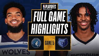 TIMBERWOLVES at GRIZZLIES  FULL GAME HIGHLIGHTS  April 26 2022 [upl. by Ennovaj242]