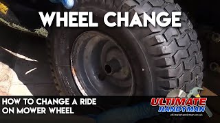 How to change a ride on mower wheel [upl. by Jake]