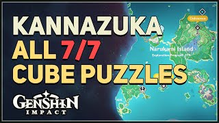 All 7 Kannazuka Cube Puzzles Genshin Impact [upl. by Signe]