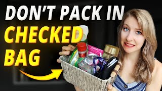 10 Things to NEVER Pack in a Checked Bag TSA rules amp tips 2024 [upl. by Atinnor]