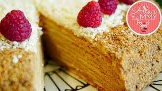 Best Honey Cake Recipe  Medovik  Russian Honey Cake [upl. by Nylra304]