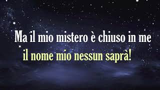 Nessun Dorma  Turandot Luciano Pavarotti  Lyrics [upl. by Nyliret]