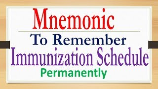 Mnemonic on Immunisation schedule [upl. by Llehctim909]