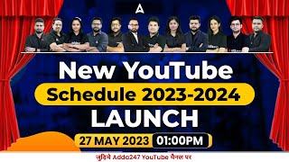 Adda247 New YouTube Classes Schedule 2023 24  Abki Baar Bank Exam Paar [upl. by Aicak940]