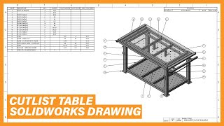 How to create a PERFECT Weldment CUTLIST  SolidWorks Drawing [upl. by Aeret187]